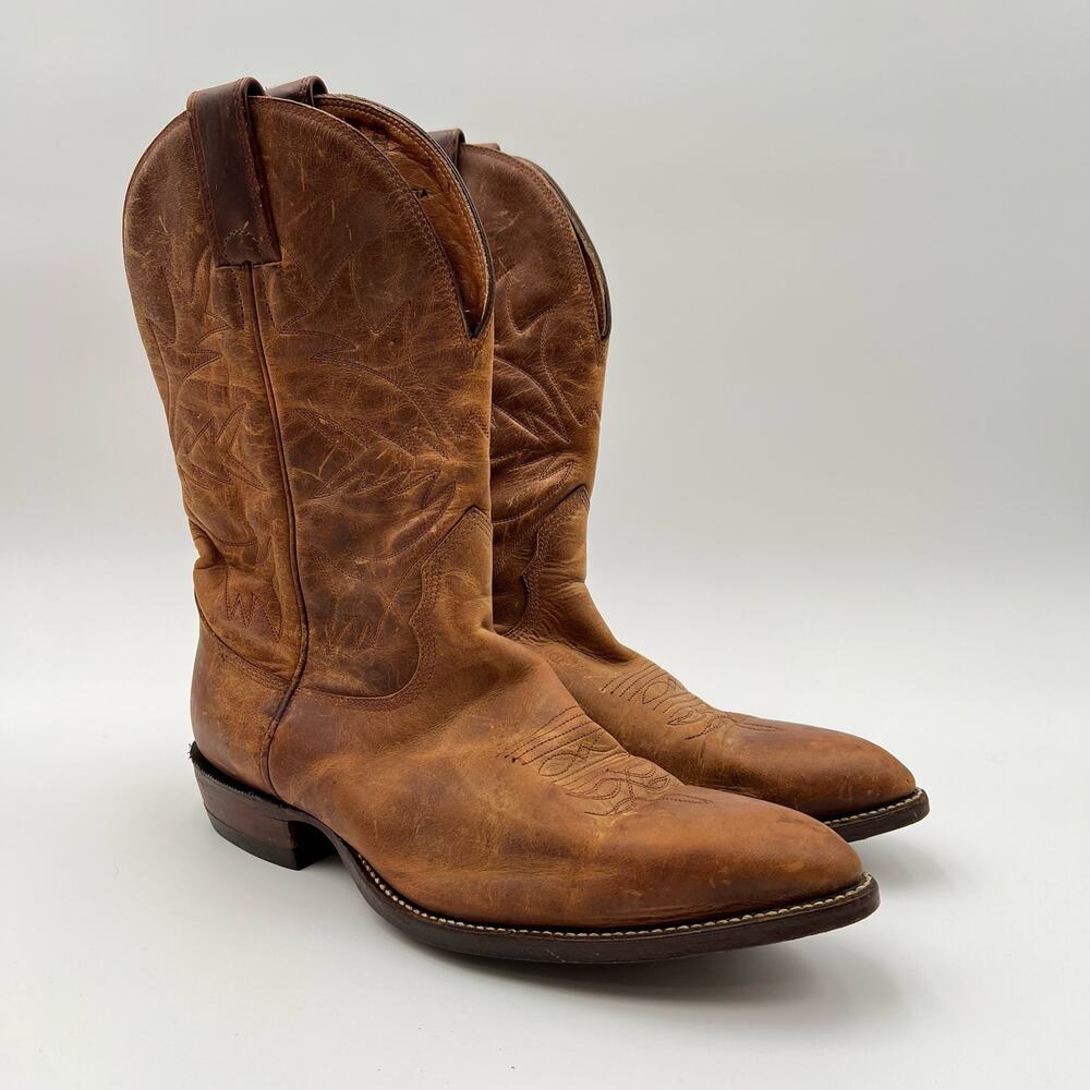 Alberta Boot | Vintage Brown Leather Western Cowboy Boots 11B Made in Canada